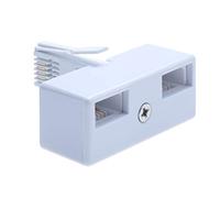 Keple BT Presa telefonica Linea 2 vie Splitter | Jack femmina a BS6312 431A Spina Maschio | Cavo Adattatore UK di rete fissa Convertitore porta Extender FAX Modem Telefono | 4 fili | Bianco