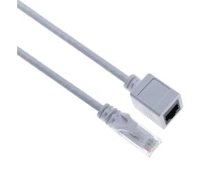 Keple Cavo Di Prolunga Ethernet 2 M Cat6 Adattatore RJ45 Maschio A Femmina - Connettore Di Rete Compatibile Con Cat5 Cat5e PC Laptop Router Modem Switch TV Stampante Telecamere CCTV (Bianco)