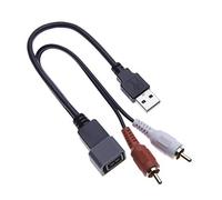 Keple Cavo Per Cablaggio Adattatore Da USB A RCA 8 Pin Audio Stereo Radio Installazione Porta USB Connettore Porta RCA Cavo Conduttore Compatibile con Cube/Juke/Versa/NV Dal 2011 Al 2013
