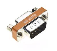 Keple Convertitore di accoppiatore Null Modem miniaturizzato maschio-femmina a 9 pin Facile da usare e da installare - per maschi DB9 e femmine DB9 - Corpo in ottone - Nichelato