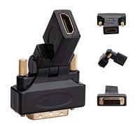 Keple HDMI Femine e DVI Maschio Adapter si Ruota di 270° (DVI-D Dual Link 24+1) Gold Plated Adapter HDMI su DVI-D 1080 Full HD Converter Hdmi to Scart
