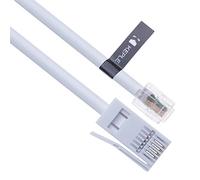 Keple Linea telefonica BT da spina a RJ11 Estensione cavo telefonico crossover | Cavo di collegamento per Modem FAX SKY box Virgin Hub | British UK BT Socket 4 fili | Bianco - 5m
