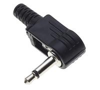 Keple Spina Jack Da 3,5 Mm, Mono A 90 Gradi - Confezione Da 5, Presa In Plastica Per Riparazione Jack TS 2 Poli Maschio A Saldare Tipo Connettore Cavo Audio Fai Da Te