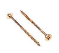 Keple Viti per Legno Autofilettanti 8 mm x 160 mm - Torx con Testa Grande Piatta in Acciaio Viti Lunghe per Legno e Legname a Flangia per Giunzioni e Costruzioni Zinco Placcato (Scatola da 25 Pezzi)