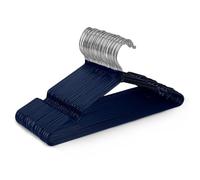 KEPLIN 20 grucce in metallo rivestite in gomma di alta qualità, resistenti, salvaspazio, per armadi, appendiabiti (blu navy)
