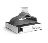 KEPLIN Confezione da 20 grucce in velluto, antiscivolo, con barra per cravatta e gancio a 360°, durevoli e robuste, salvaspazio per abiti, giacche e vestiti, soluzione per riporre oggetti domestici