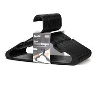 KEPLIN Confezione da 25 grucce in plastica, sottili e resistenti, con scanalature per le spalle, organizer salvaspazio per camicie, magliette, camicette e abbigliamento quotidiano, 39 cm di larghezza