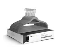 KEPLIN Confezione da 30 grucce in velluto, antiscivolo, con barra per cravatta e gancio a 360°, durevoli e robuste, salvaspazio per abiti, giacche e vestiti, soluzione per riporre oggetti domestici