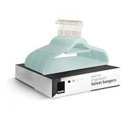 KEPLIN Confezione da 30 grucce in velluto, antiscivolo, con barra per cravatta e gancio a 360°, durevoli e robuste, salvaspazio per abiti, giacche e vestiti, soluzione per riporre oggetti domestici