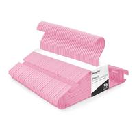 KEPLIN Confezione da 36 grucce per bambini, in plastica, antiscivolo, tubolari, salvaspazio, per riporre vestiti per bambini (rosa)