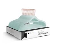 KEPLIN Confezione da 50 grucce in velluto, antiscivolo, con barra per cravatta e gancio a 360°, durevoli e robuste, salvaspazio per abiti, giacche e vestiti, soluzione per riporre oggetti domestici