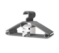 KEPLIN Grucce appendiabiti in plastica bianca salvaspazio, confezione da 20, resistenti, per vestiti, cappotti, abiti, camicie, giacche, pantaloni, antiscivolo, con gancio rotante e cravatte, colore
