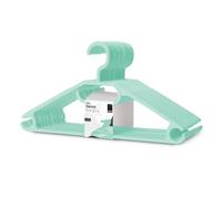 KEPLIN Grucce appendiabiti salvaspazio in plastica bianca, confezione da 20, gancio girevole resistente per vestiti, cappotti, abiti, camicie, giacche, pantaloni, antiscivolo, con gancio rotante e