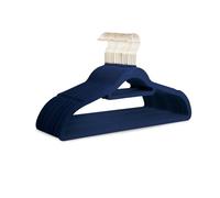 KEPLIN Grucce in velluto, confezione da 20 (41,5 cm), antiscivolo, con barra per legare e ganci a 360 gradi, per riporre la casa, durevoli, robuste e salvaspazio (blu navy, confezione da 20 pezzi)