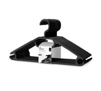 KEPLIN Grucce Plastica Nera - Confezione da 20 I Salvaspazio I Appendini Girevoli per Cappotti, Vestiti, Camicie, Giacche, Pantaloni I Appendi Abiti Antiscivolo con Gancio Rotante e Porta Cravatta