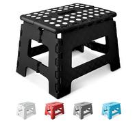 KEPLIN Sgabello pieghevole resistente da 22,9 cm, poggiapiedi pieghevole antiscivolo, per bambini, adulti e bambini, portatile, in plastica leggera, con maniglia per il trasporto, per interni ed