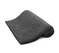 KEPLIN Tappetino da bagno antiscivolo, morbido e confortevole, in microfibra, lavabile in lavatrice, assorbe l'acqua e si asciuga rapidamente per mantenere il bagno igienico e pulito (grigio)