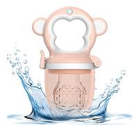 Keptfeet Mangiatoia per Bambini | Alimentatore ergonomico per Ciuccio per Alimenti per Frutta con Chiusura Elastica di Sicurezza | Giocattolo Morbido per la dentizione per, e Bambini