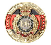 Keptfeet Moneta commemorativa della Regina Elisabetta II, Memorabilia Royal Engineers Beach Coin Decorazioni per Feste Forniture, Souvenir delle Collezioni di Monete placcate in Oro