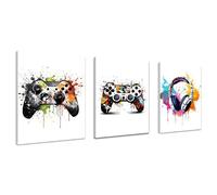 Kepuarm Set Di 3 Poster Da Gioco, Decorative Per Camera Da Gioco, Immagini Per Videogiochi, Parete, Ragazzi, Camera Letto, Cameretta Dei Giochi, Decorazione La Bambini, Cornice (12X16 Inch)