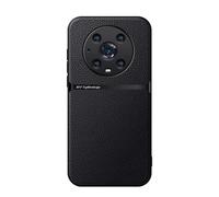 Kepuch Cover per Honor Magic 4 Pro - Custodia Case Piastra Metallica Incorporata Litchi Grano - Nero