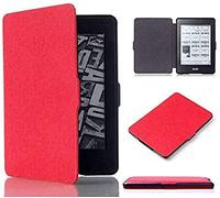 Kepuch Custer Cover per Kindle Paperwhite 1/2/3 2012 2013 2015 2016,PU-Pelle Case Custodia per Kindle Paperwhite 1/2/3 2012 2013 2015 2016 - Rosso