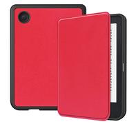 Kepuch Custer Cover per Kobo Clara 2E 2022 6",PU-Pelle Case Custodia - Rosso