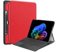 Kepuch Custer Cover per Microsoft Surface PRO 12 2025,PU-Pelle Case Custodia - Rosso