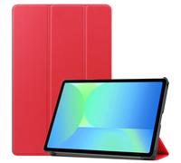 Kepuch Custer Cover per Samsung Galaxy Tab S9 Fe 11" X510 X516B, S10 Fe X520 X526B,PU-Pelle Case Custodia - Rosso