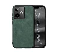 Kepuch Silklike Cover per Realme GT 7/ GT 7T - Custodia Case Piastra Metallica Incorporata - Verde