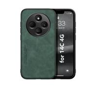 Kepuch Silklike Cover per Redmi 14C 4G - Custodia Case Piastra Metallica Incorporata per Redmi 14C 4G - Verde