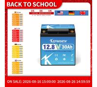 KEPWORTH Batteria LifePo4 più recente 12v 20Ah 25Ah 30Ah BMS integrato 12V LiFePo4 Alimentazione ricaricabile Funziona in serie o parallela