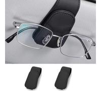 KEPYATI 2 Pezzi Porta Occhiali Auto, Pelle Clip Per Biglietti Da Visita Supporto Per Occhiali Sole Da Auto, Clip Portaocchiali Auto, Occhiali Per Auto