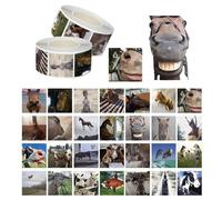 KEPYATI 2 Rotoli Di Adesivi Emoji Mucche E Cavallo, Confezione Di Adesivi Con Meme Divertenti, Per Kindle, Bottiglie, Telefoni Cellulari, Pc, Regalo Perfetto Per Il Tuo Migliore Amico (D)