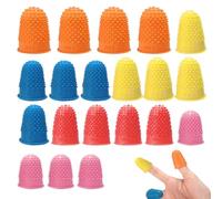 KEPYATI 20 Pezzi Ditali in gomma proteggere, 5 dimensione - Gel Manicotti per Dita e Pollici - Protezioni per Dita in Gel, Gel Manicotti per Dita, Copridito in Silicone, Adatto per pollice
