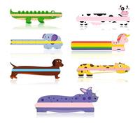 KEPYATI 7 Righello Da Lettura Bambini, Segnalibro Per Dislessia - Educazione Alla Natura - Righelli Colorati Per Lettura, Segnalibri Per Insegnanti, Studenti E Principianti, Stile Animali (Animale)