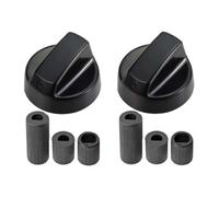 KEPYATI Kit 4 Manopola Universale Per Piano Cottura Cucina A Gas, Con Adattatori Da 6 Mm, 7 Mm E 8 Mm, Per Quasi Tutti I Fornelli Piani Cottura Forni Fornelli A Gas (Nero / 2 PCS)