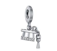 KEQ 2025 Ciondolo a forma di cuore in argento sterling 925 con zirconi per bracciale collane gioielli regalo regalo di laurea per voi 2025, mini, Argento sterling, No