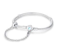 KEQ Bracciale da donna in argento sterling 925, con maglie a serpente, San Valentino, festa della mamma, compleanno, Natale, regalo per donne, fidanzate, mamma, 20 cm, Argento sterling, Nessuna pietra