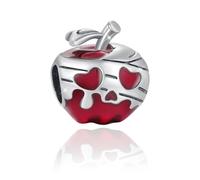 KEQ Charm di Halloween per bracciali, in argento Sterling 925, ragnatela, zucca, ciondolo, occhi spaventosi, perline fai-da-te per bracciali e collane, creazione di gioielli, mini, Argento