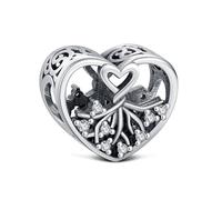 KEQ Charm in argento Sterling 925 da donna con perline di charm, compatibile con bracciali e collane europei, accessori di moda regali per le donne (l'albero della vita)