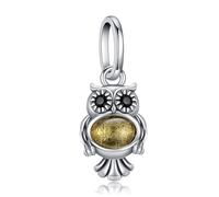 KEQ Ciondoli in Argento 925 per Bracciali e Collane con Simpatici Animali della Famiglia Gatto, Scoiattolo, Skunk, Pendenti a Goccia per Gioielli da Donna, Mini, Argento sterling, Nessuna pietra