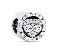 KEQ Ciondoli per braccialetti Pandora in argento 925 Gampad scritto a mano, perline rosa auto malocchio perfetto amore anniversario dolce 16 o compleanno gioielli regali donna, MINI, Argento sterling