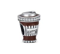 KEQ Ciondolo a forma di cuore in argento 925, adatto per braccialetti Pandora, con scritta "Mom Has You In His Arms", per moglie, festa della mamma, compleanno, BBF, MINI, Argento, Nessuna pietra