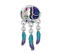 KEQ Ciondolo a forma di cuore, in argento Sterling 925, per braccialetti e collane, con ciondolo, per la festa della mamma, regalo di Natale, per donne, familiari e amiche, MINI, Argento sterling