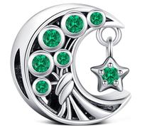 KEQ Ciondolo a forma di donna, famiglia, amicizia, amore, in argento Sterling 925, con zirconi 5A, per braccialetti europei, collane regalo per donne, Herz, Argento, No