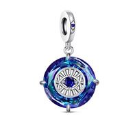 KEQ Ciondolo Charm Donna Famiglia Amicizia Amore 925 Argento Sterling 5A Zirconia Braccialetto Perla Pendente per Braccialetti e Collane Europei Regalo per Donne, Herz, Argento, No