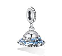 KEQ Clip in argento 925 per braccialetti/collane Sparkling Clips Perle (NO gomma) con zirconi 5A per donne ragazze ciondolo regalo, Tiere, Argento sterling, No