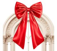 Keqaoe gigante per albero di Natale, 102 x 60 cm, extra large | Fiocco oversize decorativo come accessorio per la casa per porta, matrimonio, fidanzamento, compleanno, camera da letto