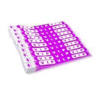 KEQAR 100 Braccialetti VIP per Eventi, Braccialetti di Carta Impermeabili per Controllo e Sicurezza in Discoteca e Manifestazioni, Ideali per Party e Festival (19 x 255mm) (Viola)